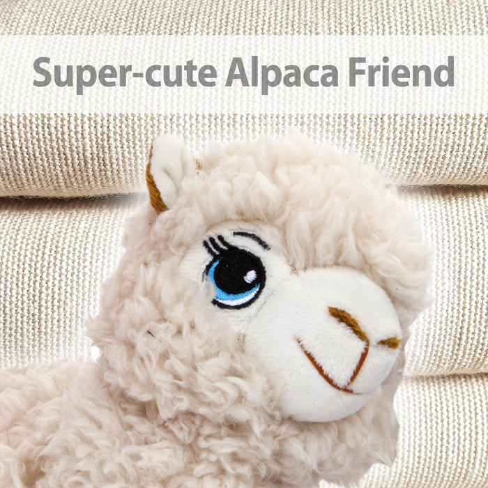 VFM - Alpaca Soft Toy - Faux Fur - Alpaca Plush - Llama Toy 30cm Cream