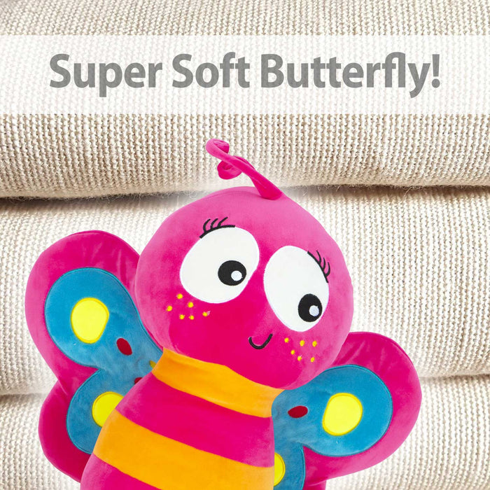 Garden Butterfly 38cm Plush Colourful Cuddly Bug Toy - Oh So Soft