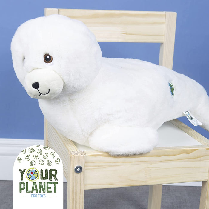 White Seal Soft Toy Eco Friendly Plush 9" 23cm