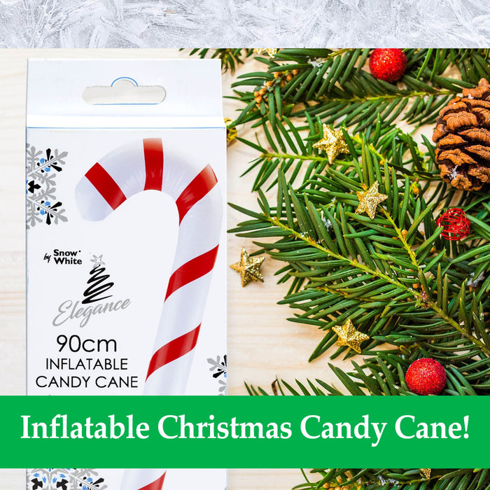 Inflatable Christmas Candy Cane 90cm Festive PVC Display Piece