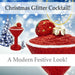 Red Glitter Cocktail Decoration Hand Painted Hanging Christmas