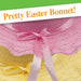 Pastel Pink Easter Bonnet Satin Ribbon Frilly Hat