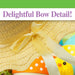 Pastel Yellow Easter Bonnet Satin Ribbon Frilly Hat