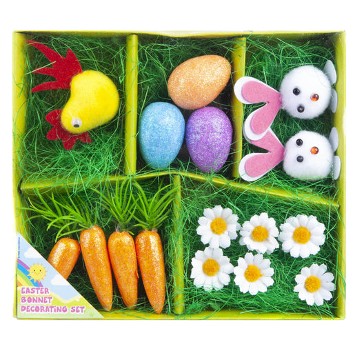 Easter Bonnet Decorating Set Bunny Carrot Daisy Craft Activity (16