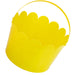 Yellow Plastic Easter Bucket With Handle Egg Hunt 12.5cm x 17cm