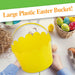 Yellow Plastic Easter Bucket With Handle Egg Hunt 12.5cm x 17cm