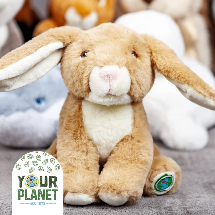 Rabbit Soft Toy Eco Friendly Plush 100% Recycled Cuddly Environmental 28cm