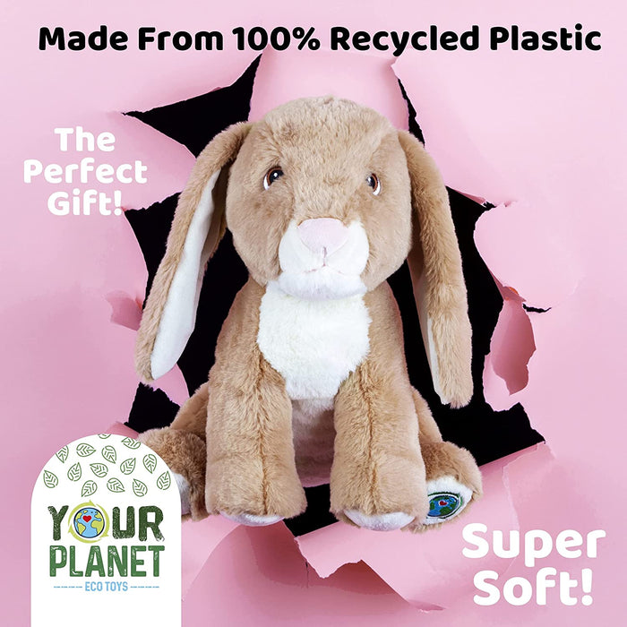 Rabbit Soft Toy Eco Friendly Plush 100% Recycled Cuddly Environmental 28cm