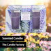 Lavender Glass Jar Votive Candles Luxury Scented Lilac Decor (2 Pack)