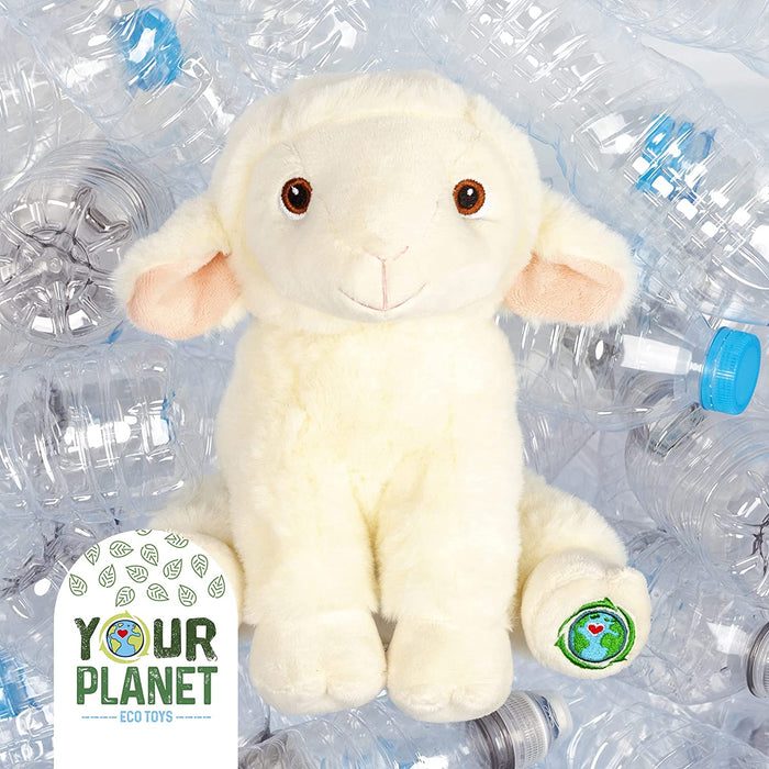 Lamb Soft Toy Eco Friendly Plush 100% Recycled Cuddly Environmental 30cm