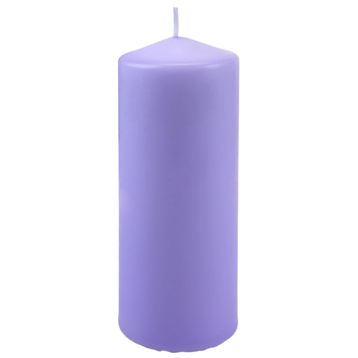 Lavender 15cm Pillar Candle Luxury Scented Lilac Decor