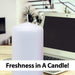 Fresh Linen 15cm Pillar Candle Luxury Scented White Decor