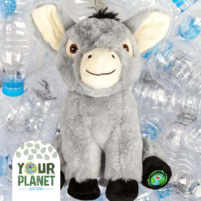 Donkey Soft Toy Eco Friendly Plush 100% Recycled Cuddly Environmental 30cm