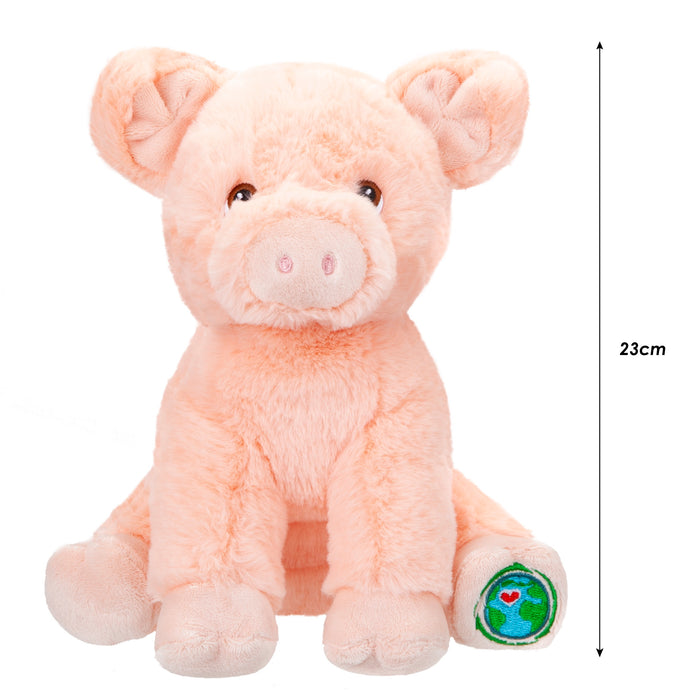 Pig Soft Toy Eco Friendly Plush 9" 23cm