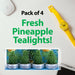 Scented Green Pineapple Tealights Tropical Fruit Candle (4 Pack)