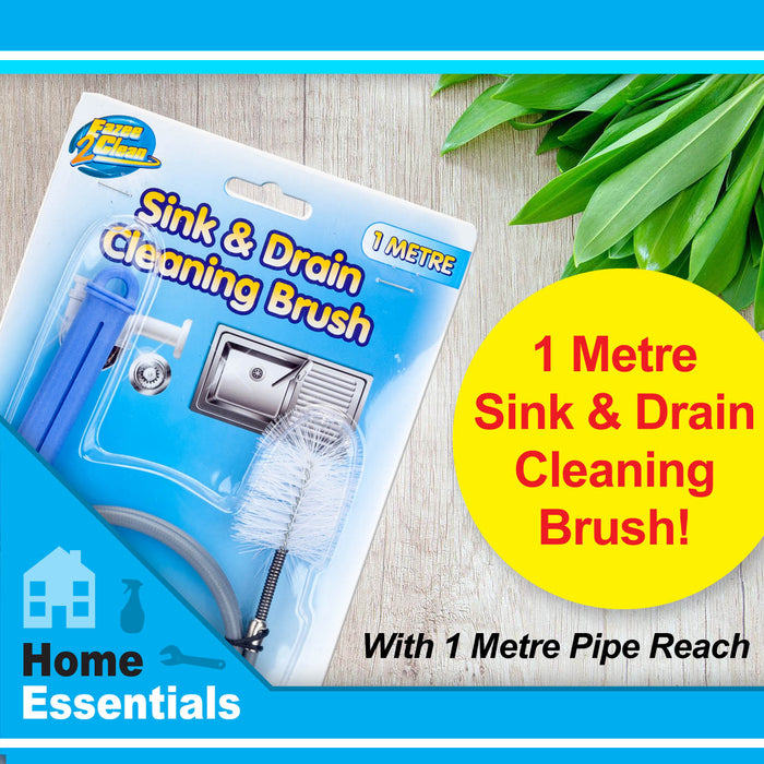 1 Metre Sink and Drain Cleaning Brush, Cleaning Supplies, Drain Brushes