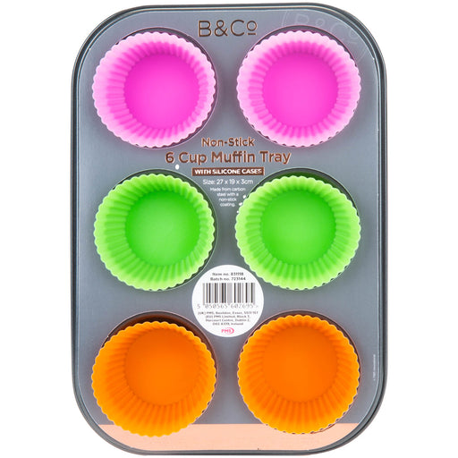 Muffin Tray & Case Set Non Stick 6 Cup - B&Co