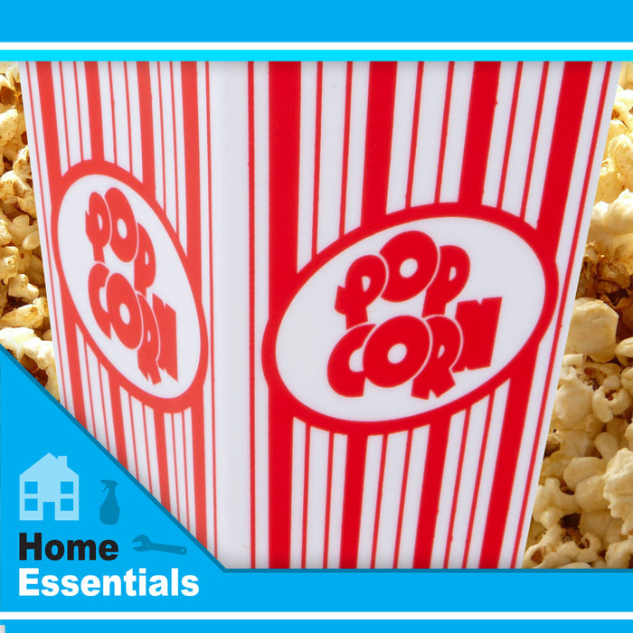Tapered Square Plastic Popcorn Reusable Container, Popcorn Carton 19cm