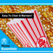 Tapered Square Plastic Popcorn Reusable Container, Popcorn Carton 19cm