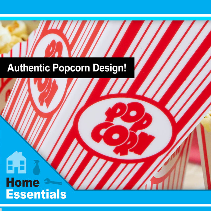 Tapered Square Plastic Popcorn Reusable Container, Popcorn Carton 19cm