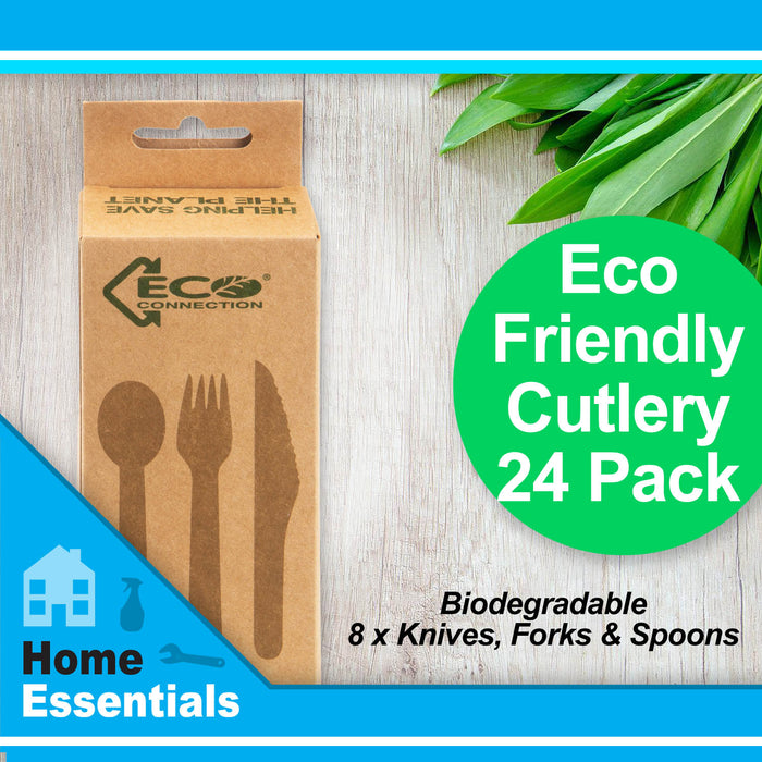 Biodegradable Wood Cutlery Set Sustainable Birchwood - Eco Connection