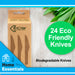 Biodegradable Wood Knife Set Sustainable Birchwood Cutlery - ECO (24 Pack)