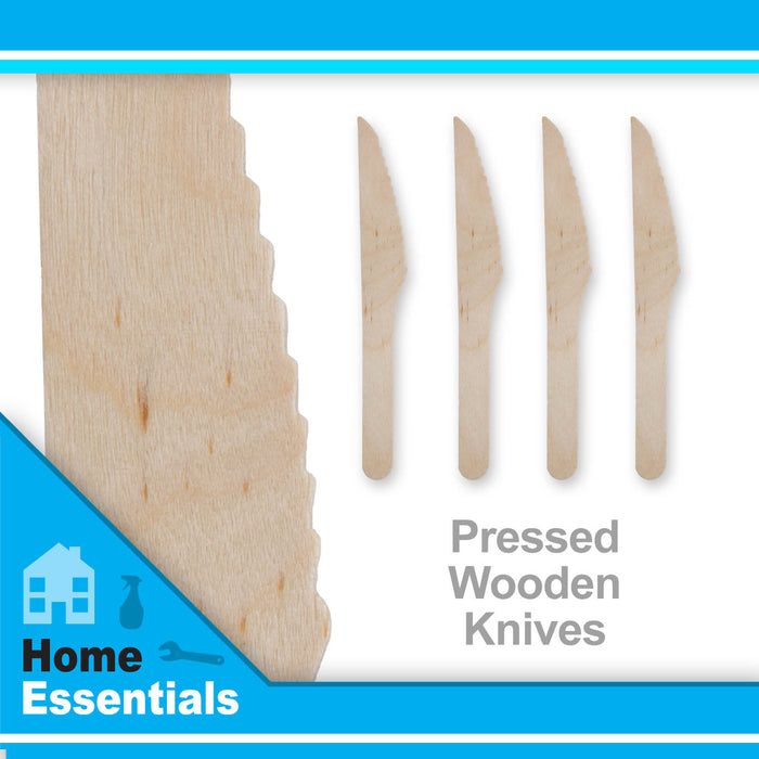 Biodegradable Wood Knife Set Sustainable Birchwood Cutlery - ECO (24