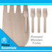 Biodegradable Wood Fork Set Sustainable Birchwood Cutlery - Eco (24 Pack)