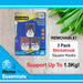 Removable Silver Square Hooks, (Pack of 3) Hanging Solutions