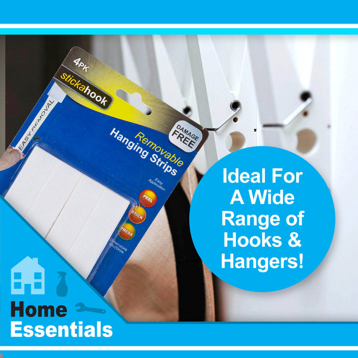 Removable Picture Hanging Hooks, (Pack of 4) Hanging Solutions