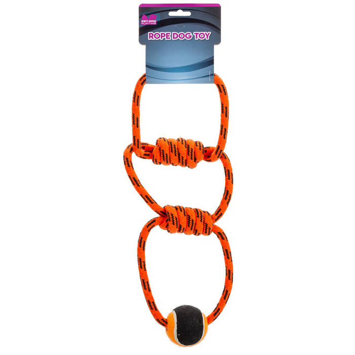 Orange Ring Rope & Ball Jumbo Dog Toy - Pet-Pro