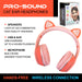 Pink Cat Wireless Headphones Cute Pastel Ears