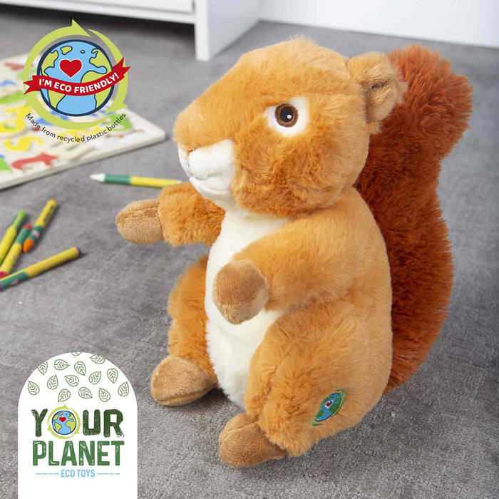 Squirrel Soft Toy Eco Friendly Plush 100% Recycled Cuddly Environmental 30cm