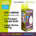 Cool White Candle 5W Screw Base Large LED Frosted E27 Light Bulb