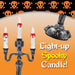 Light Up Triple Candlestick, Halloween Decoration, Spooky Decorations