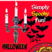 Light Up Triple Candlestick, Halloween Decoration, Spooky Decorations