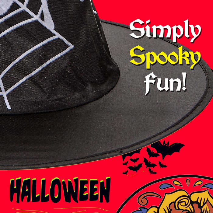 Child’s Halloween Witch Hat with Spider Print, Spooky Costumes, Fancy Dress