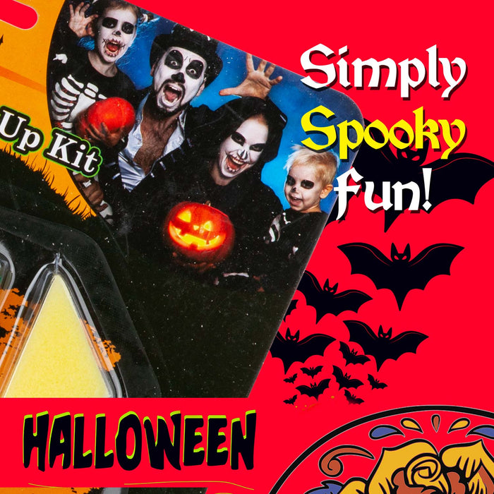 Halloween Makeup Kit Deluxe Spooky Face Paint Colours With Fake Blood