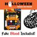 Halloween Makeup Kit Deluxe Spooky Face Paint Colours With Fake Blood