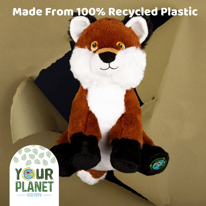 Fox Soft Toy Eco Friendly Plush 100% Recycled Cuddly Environmental 30cm