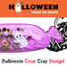 Halloween Sweet Tray Trick Or Treat Decal Halloween Party - Candy Dish Purple