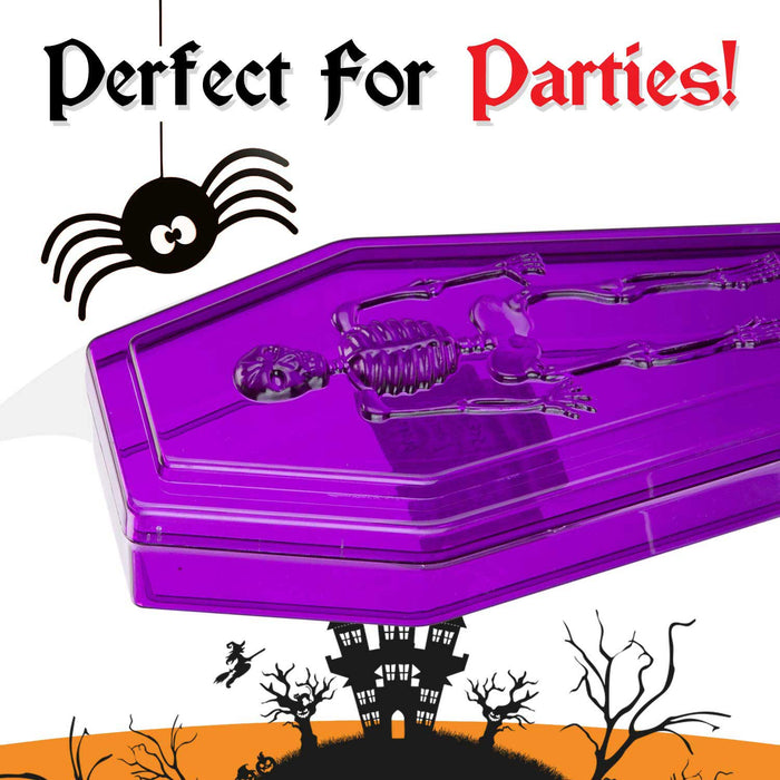 Halloween Sweet Bowl - Skeleton Coffin Box With Lid Scary Halloween