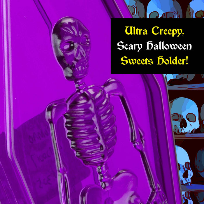 Halloween Sweet Bowl - Skeleton Coffin Box With Lid Scary Halloween