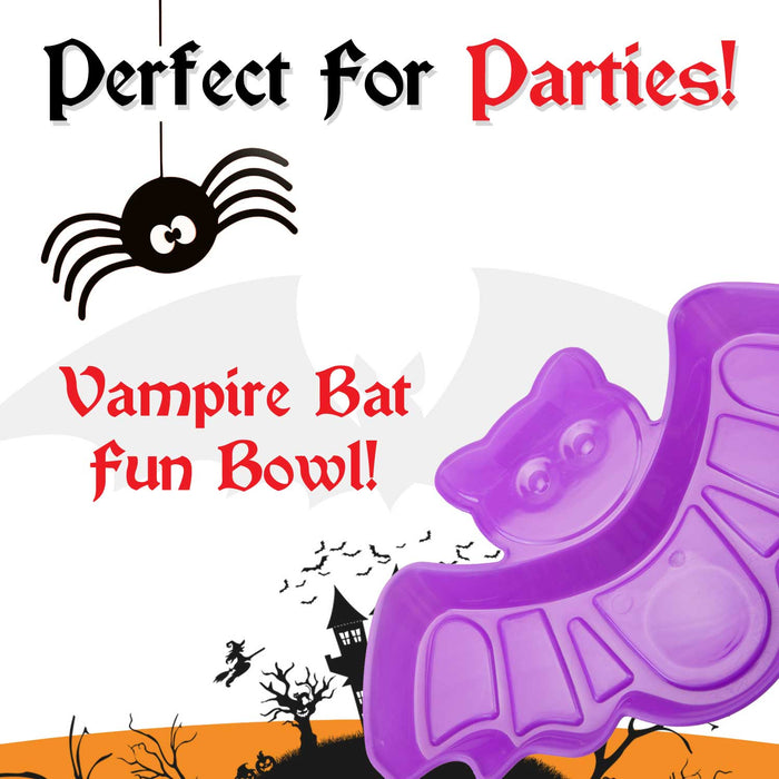 Purple 30cm Bat Bowl Scary Halloween Party - Haunted House