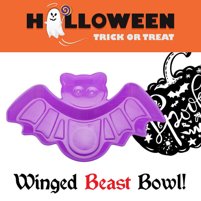 Purple 30cm Bat Bowl Scary Halloween Party - Haunted House