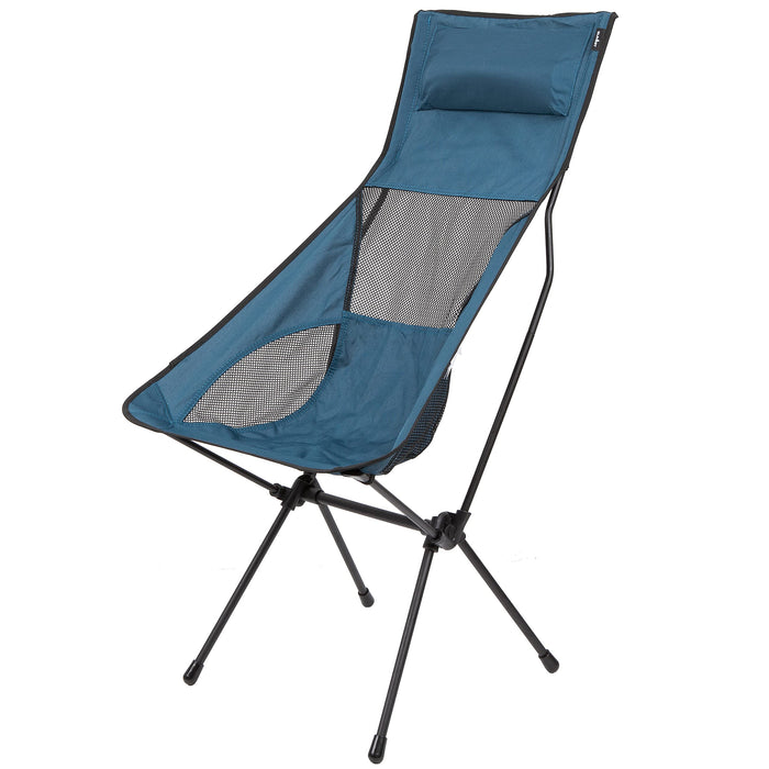 Pack Away Outdoor Portable Camping Chair with Carry Bag (Blue) Pack of 2