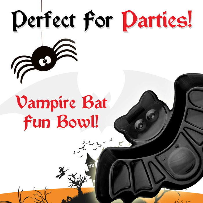 Black 30cm Bat Bowl Scary Halloween Party - Haunted House