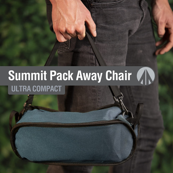 High Back Folding Camping Chair | Ultra Light |Carry Bag| Blue