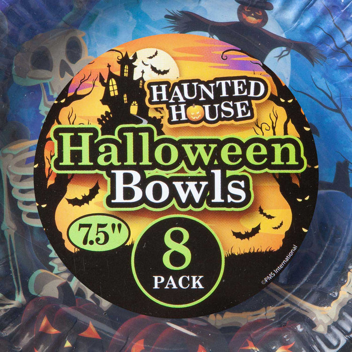 Halloween Paper Bowls - Graveyard 7.5” Paper Bowls Halloween Party - (8 Pack)