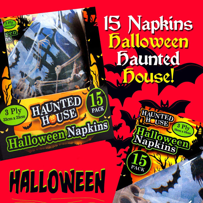 Halloween Napkins, Spooky Serviettes, Supplies, Novelty Napkins
